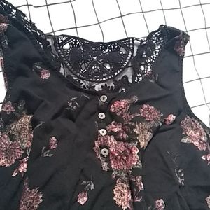 Black floral dress